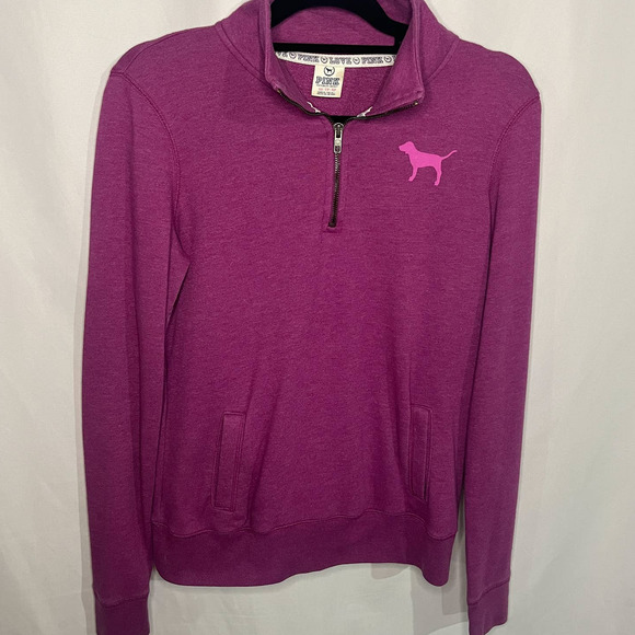 PINK Victoria's Secret Tops - Victoria's Secret Pink quarter zip sweatshirt, size: XS oversized